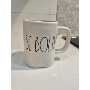 Rae Dunn Artisan Mug Be Bold White Ceramic Mug Large Graduate Pencil Holder